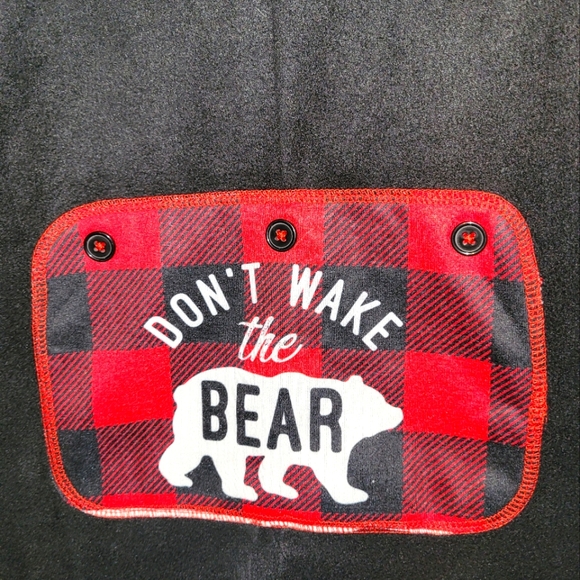 🌼3 for 30🌼Don’t Wake The Bear Kids Fleece Onesie Pajamas L 10/12 Unisex - Picture 1 of 4